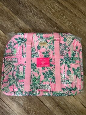 Lilly Pulitzer Pink & Green Tropical Gym Bag